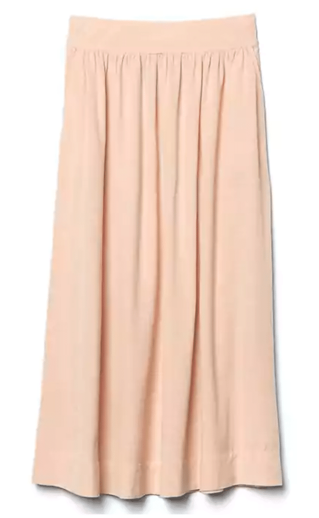 the fashion magpie gap midi skirt blush