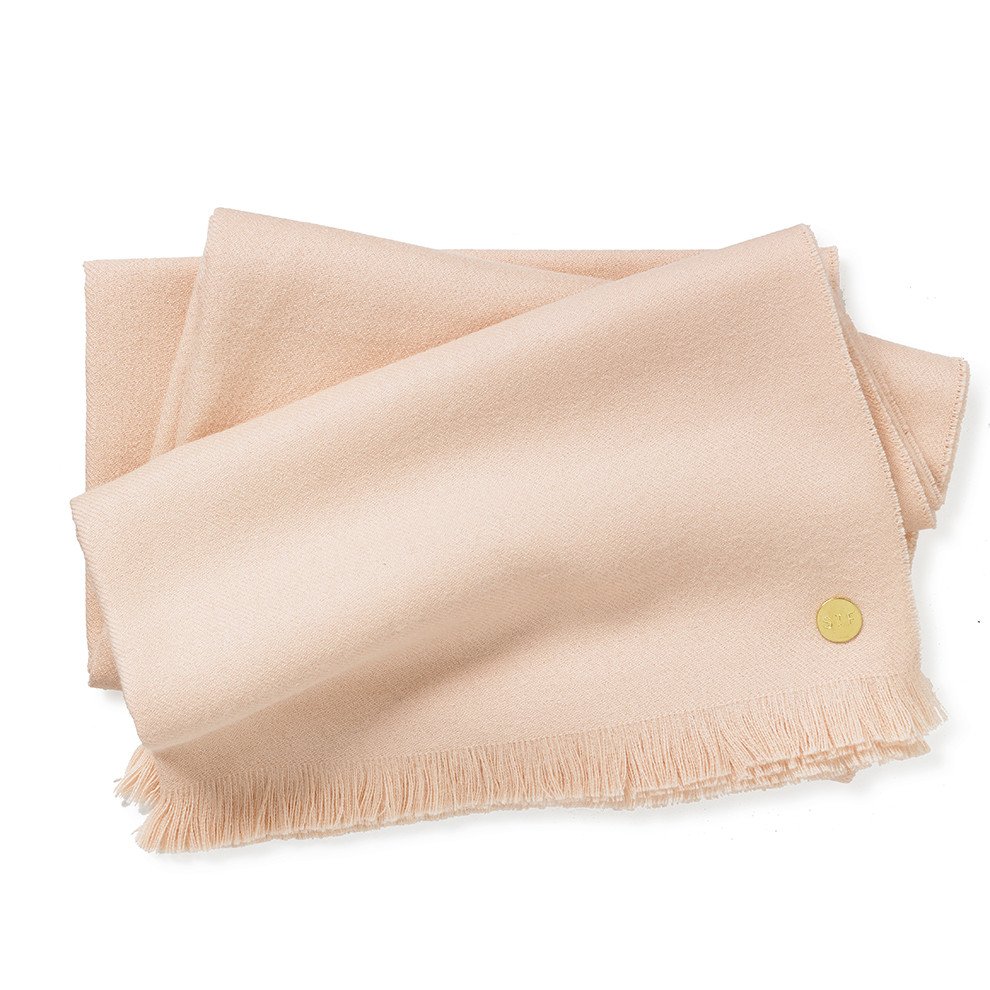The Fashion Magpie St Frank Textile Alpaca Throw Soft Pink