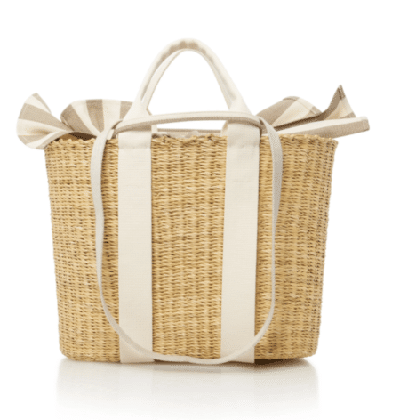 The Fashion Magpie Muun Straw Striped Tote