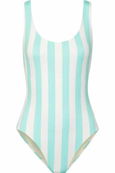 The Fashion Magpie Solid and Striped Swimsuit