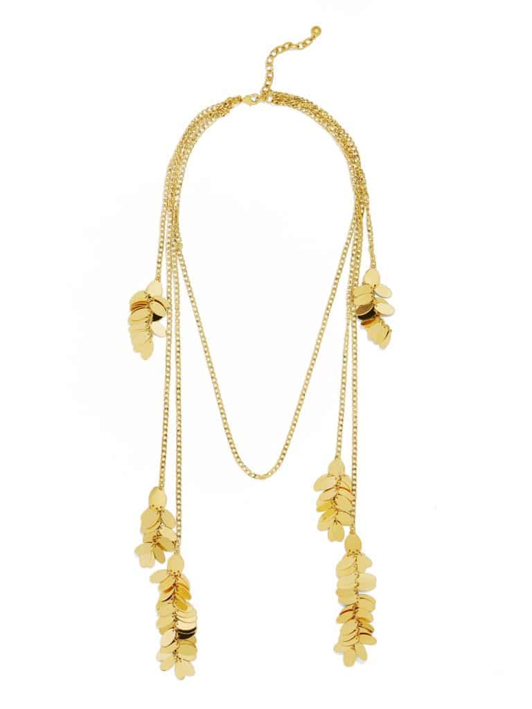 Bauble Bar Gold Leaf Necklace