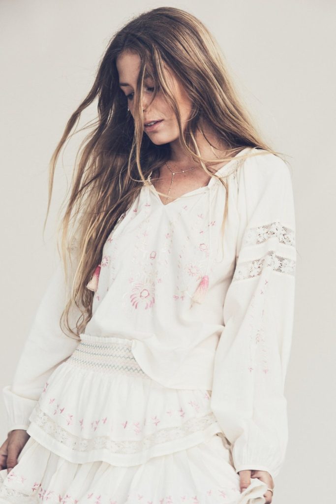 The Fashion Magpie LoveShackFancy Lou Peasant Blouse 3
