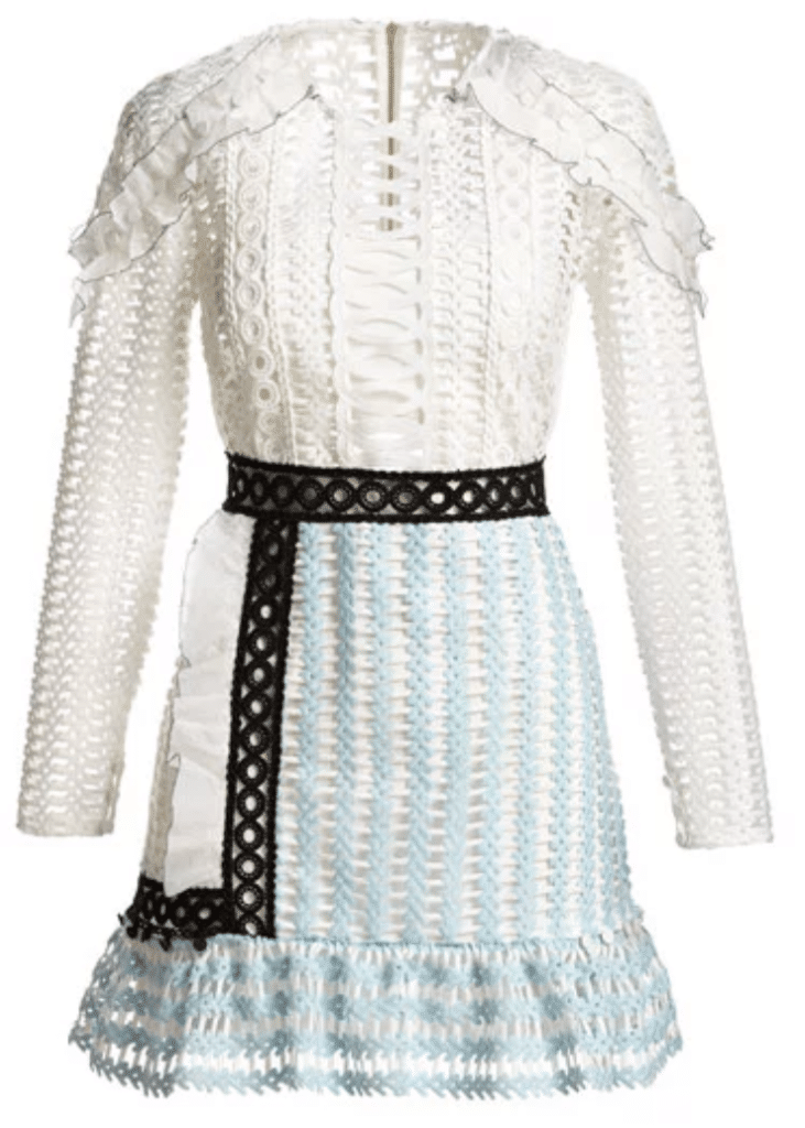 The Fashion Magpie Self Portrait Lace Blue Dress