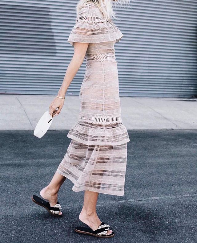THe Fashion Magpie Self Portrait Yoke Frill Dress