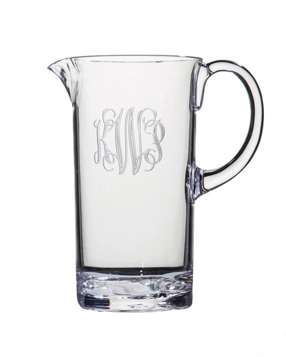 The Fashion Magpie Monogram Acrylic Pitcher