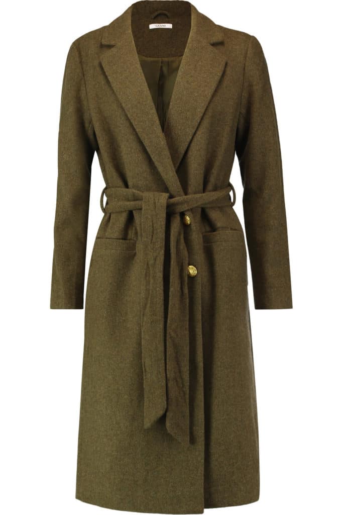 The Fashion Magpie Ganni Wool Coat Army Green