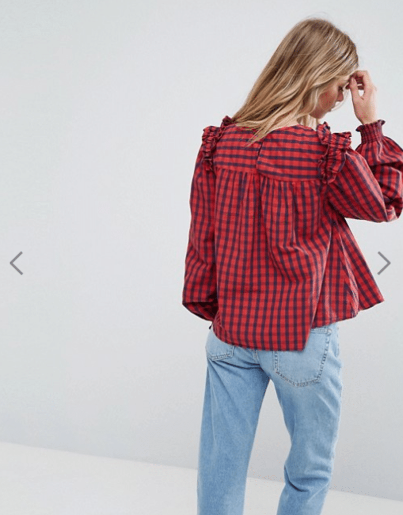 The Fashion Magpie Checked Bib Blouse