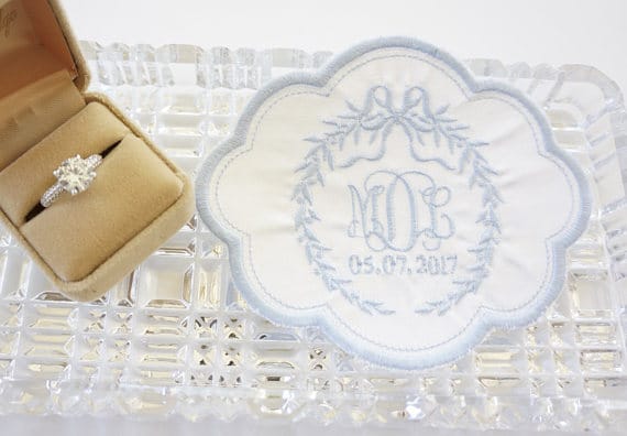 The Fashion Magpie Custom Wedding Dress Label Blue