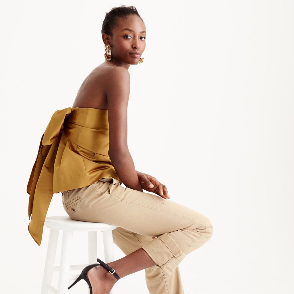 The Fashion Magpie JCrew Strapless Satin Top 2