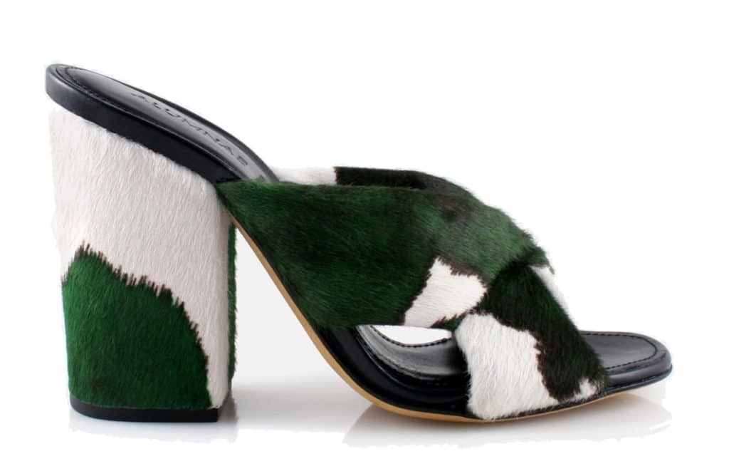 The Fashion Magpie Green Pony Hair Slide Side