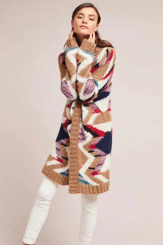 The Fashion Magpie Mosaic Cardigan Long