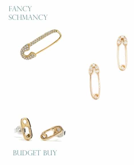 The Fashion Magpie Safety Pin Stud Options