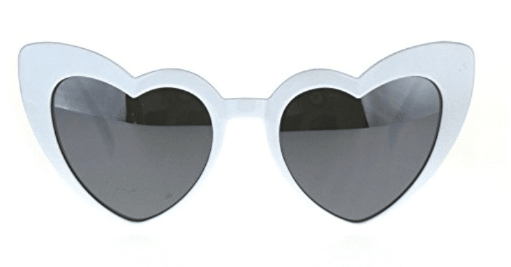 The Fashion Magpie Heart Sunnies White