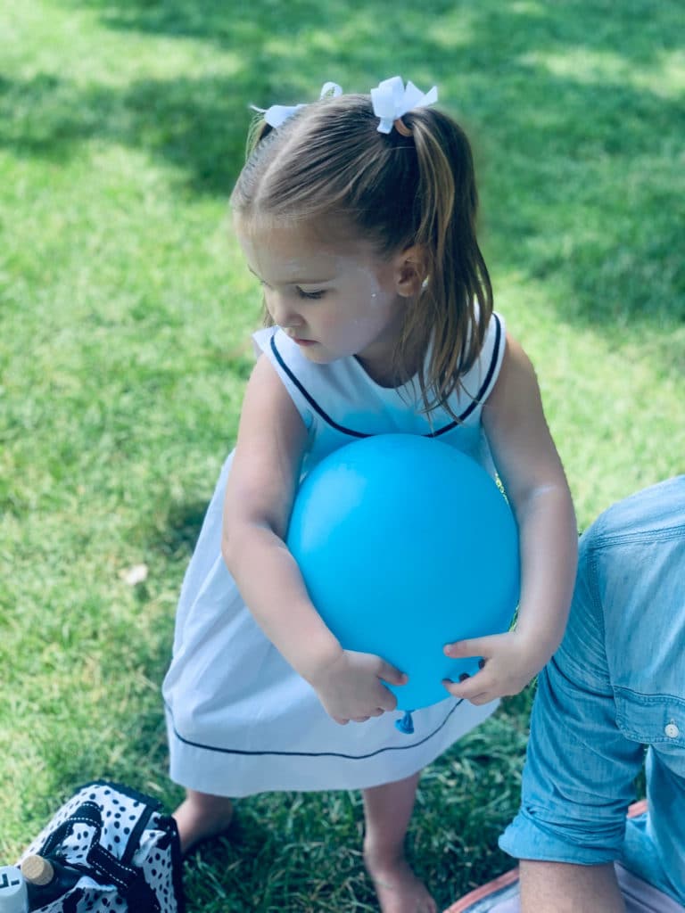 little girl balloon