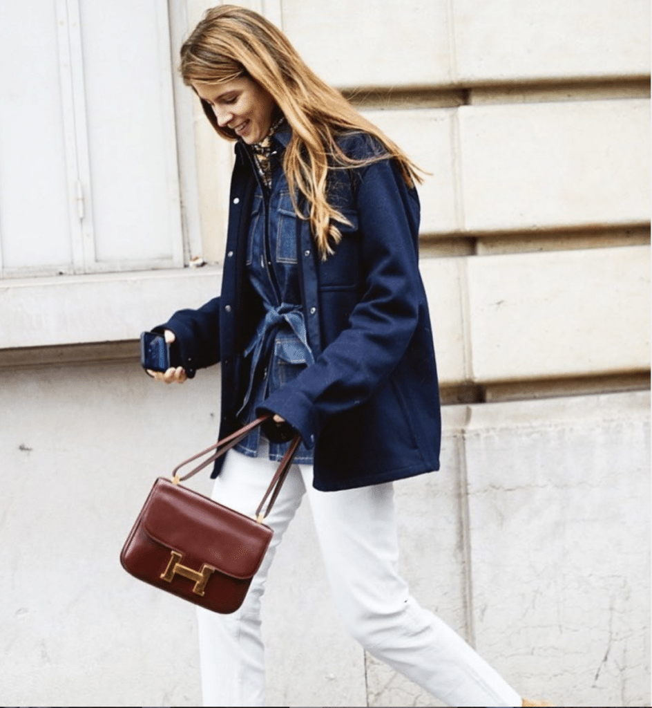 hermes constance bag street style