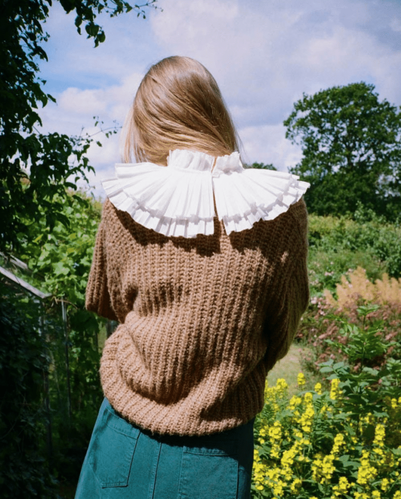 exaggerated collar sweater