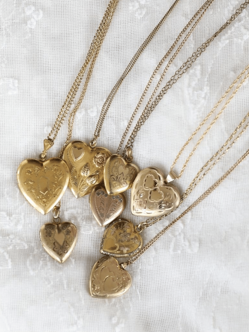 VINTAGE HEART LOCKETS