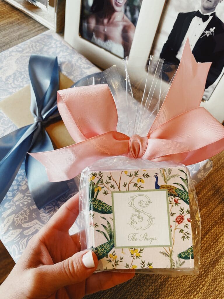 monogram gift enclosures