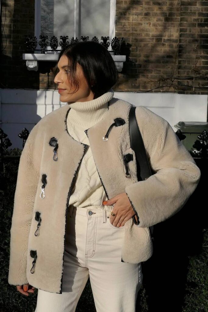 toteme shearling coat
