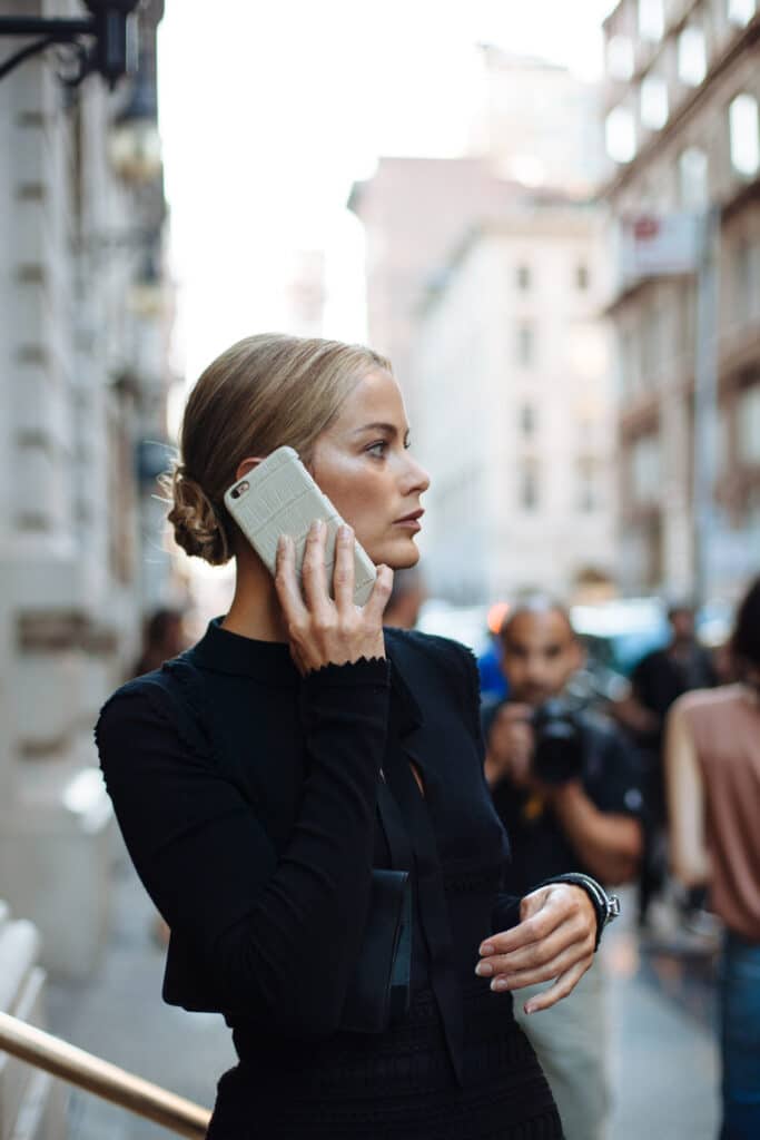 woman talking on cell phone