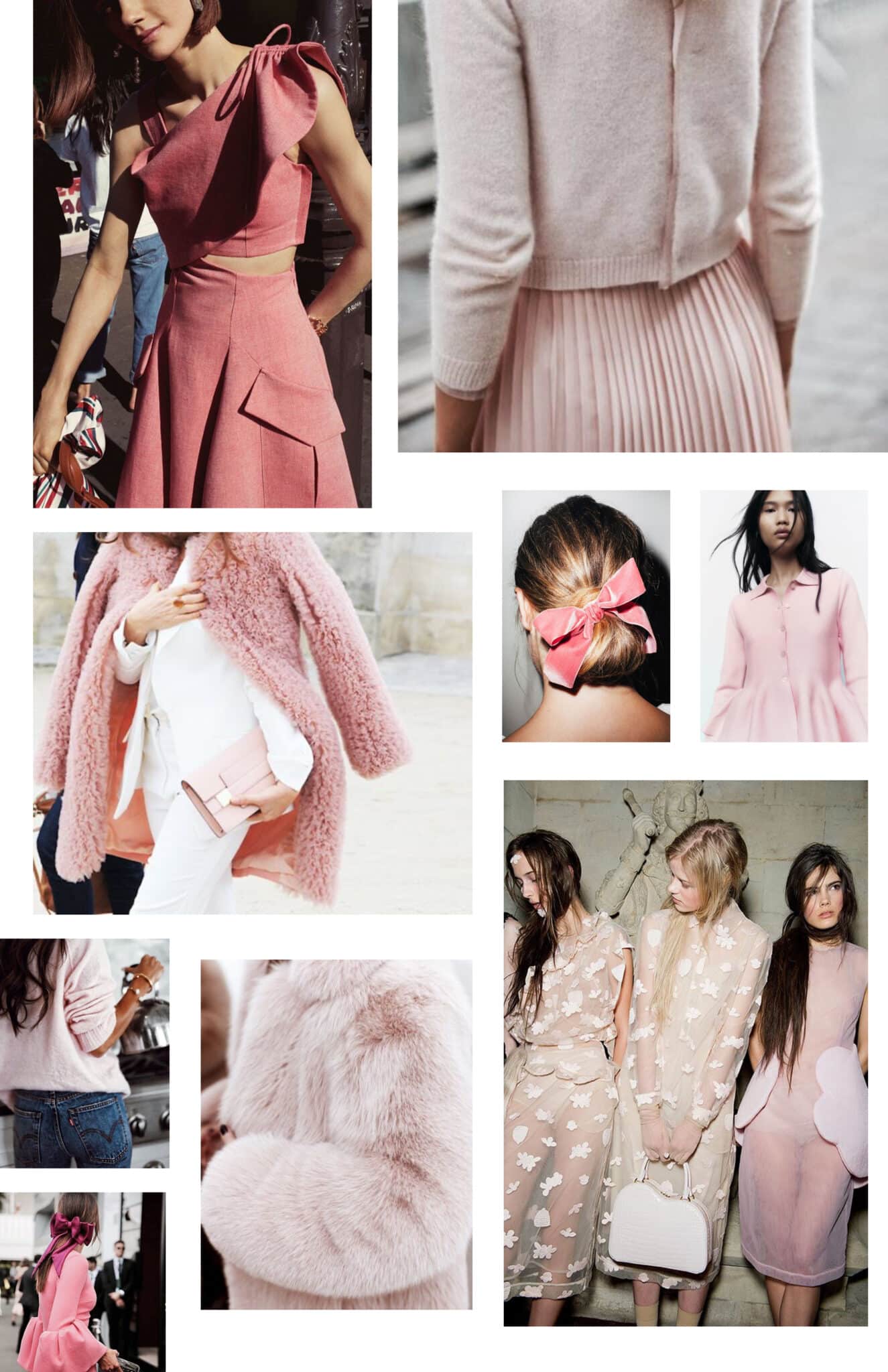 shades of pink moodboard
