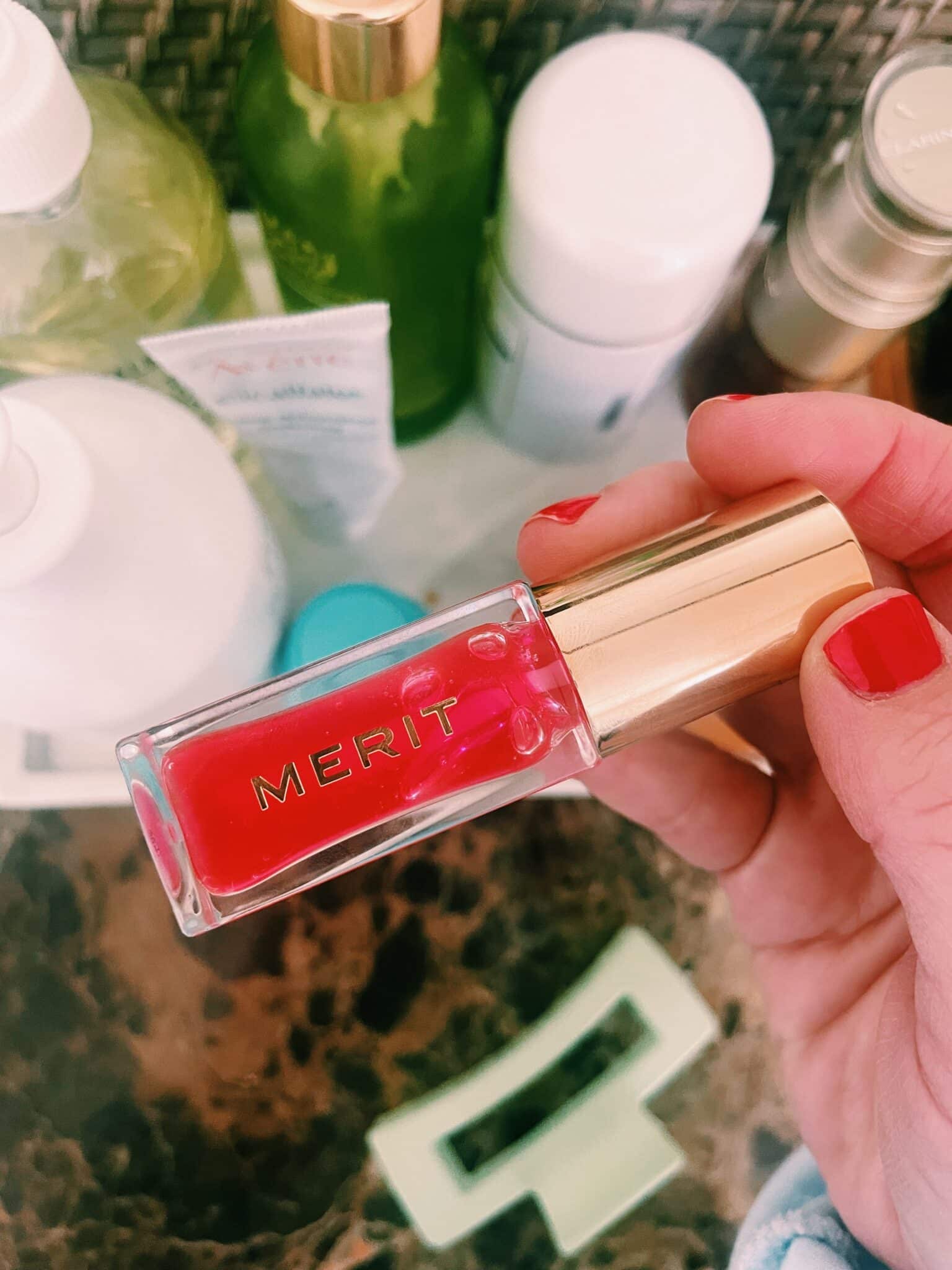merit tinted lip oil review