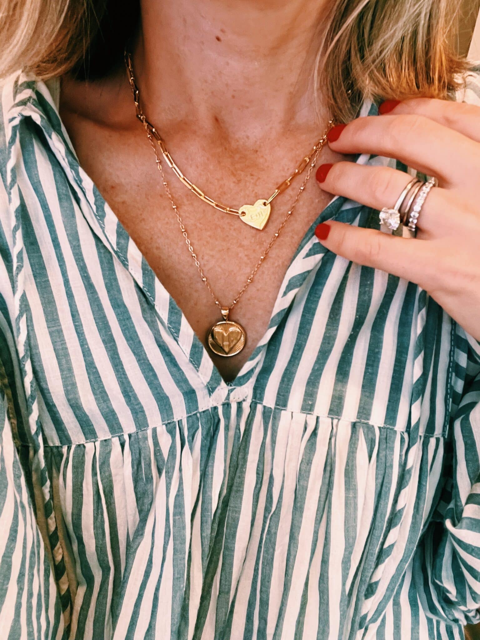 dorsey gold heart necklace