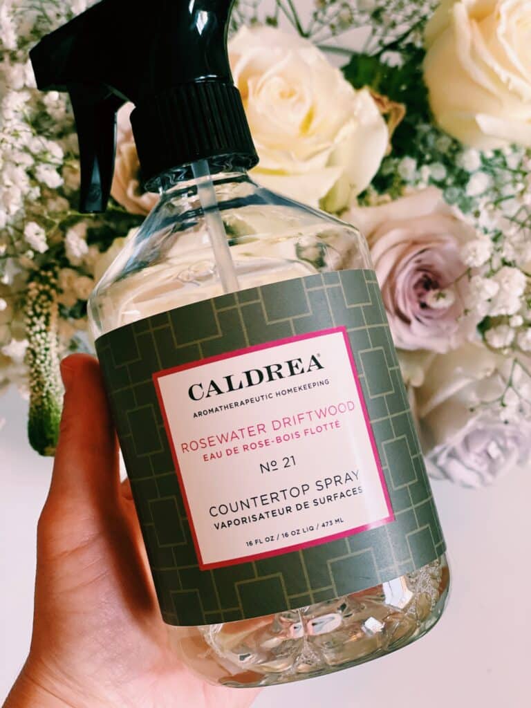 caldrea driftwood rose counter spray