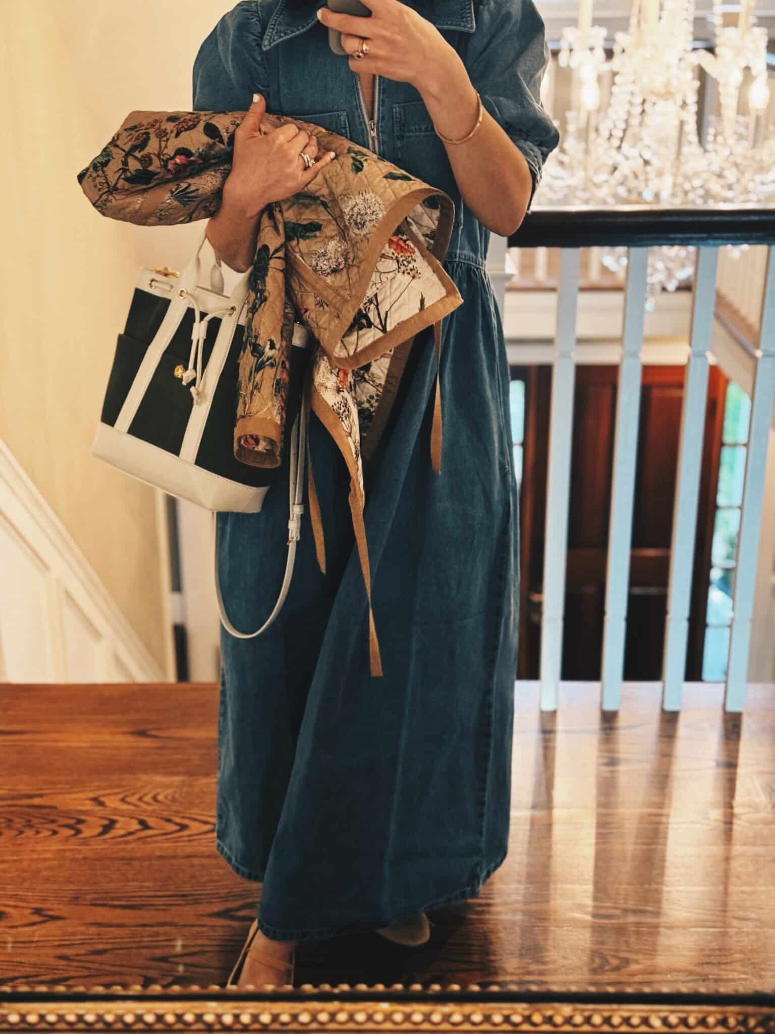 denim maxi dress