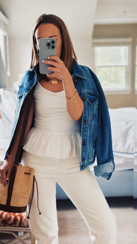 white date night top