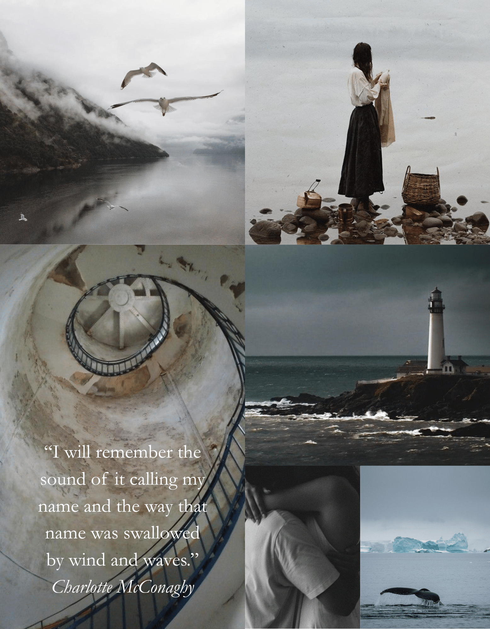 wild dark shore mood board