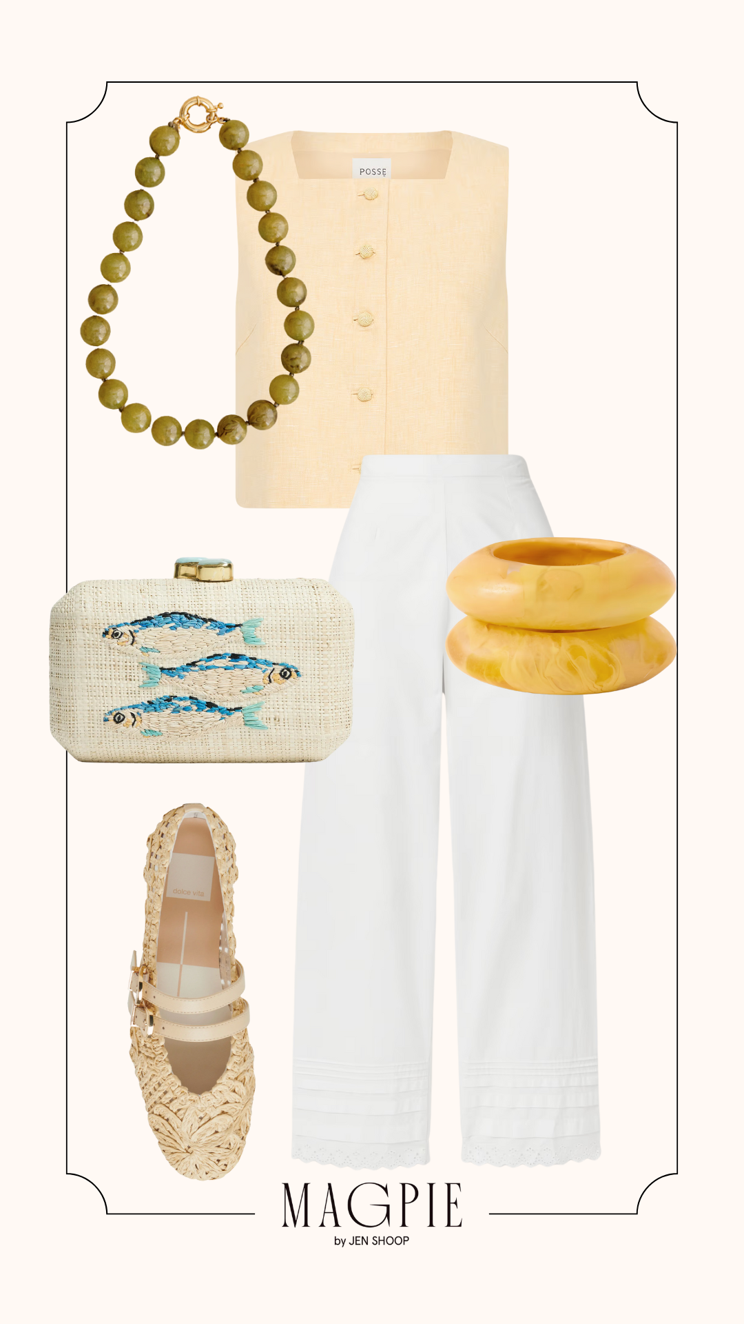 butter yellow fashion trend collage