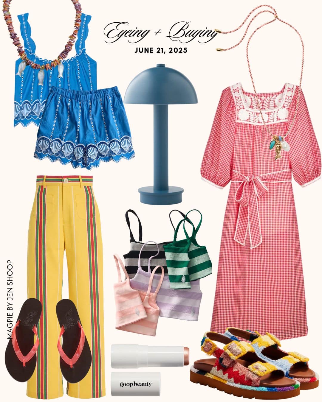 summer shopping collage