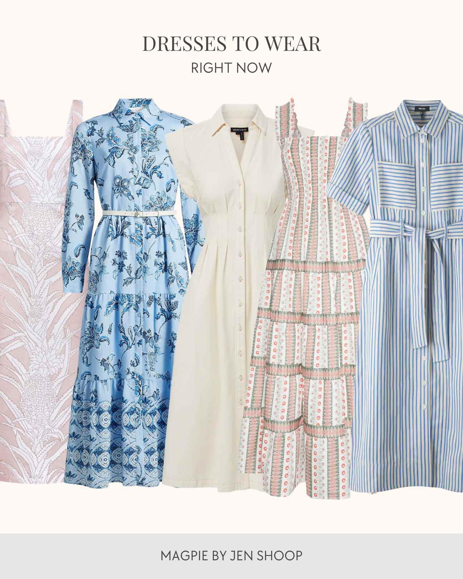 Dresses to wear right now collage