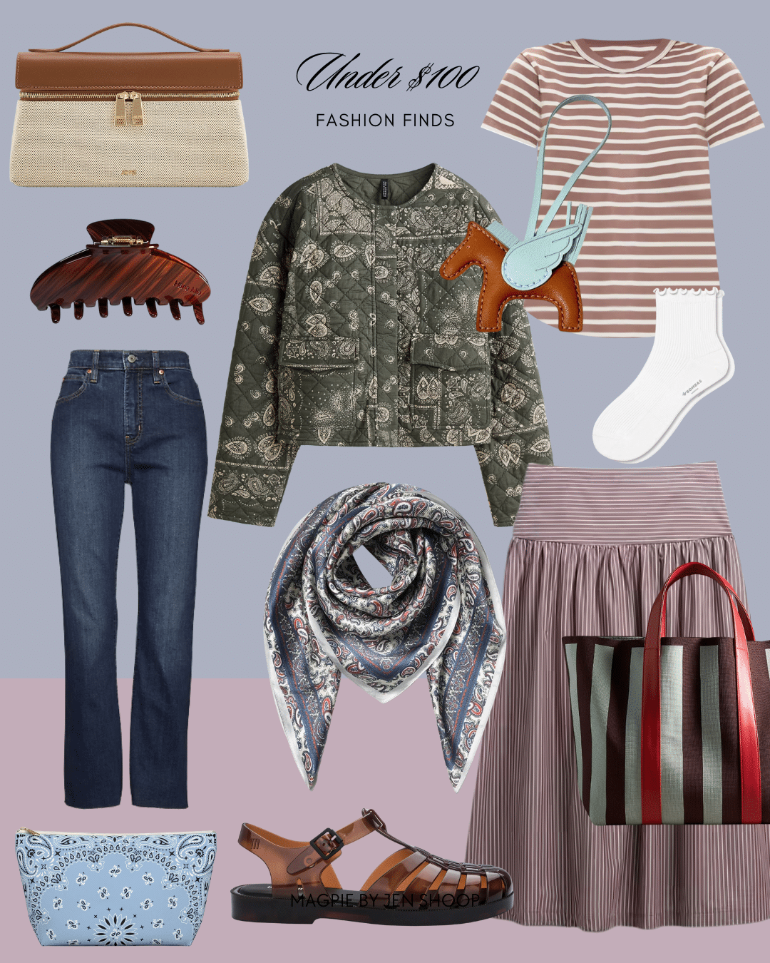 under $100 trend blog collage